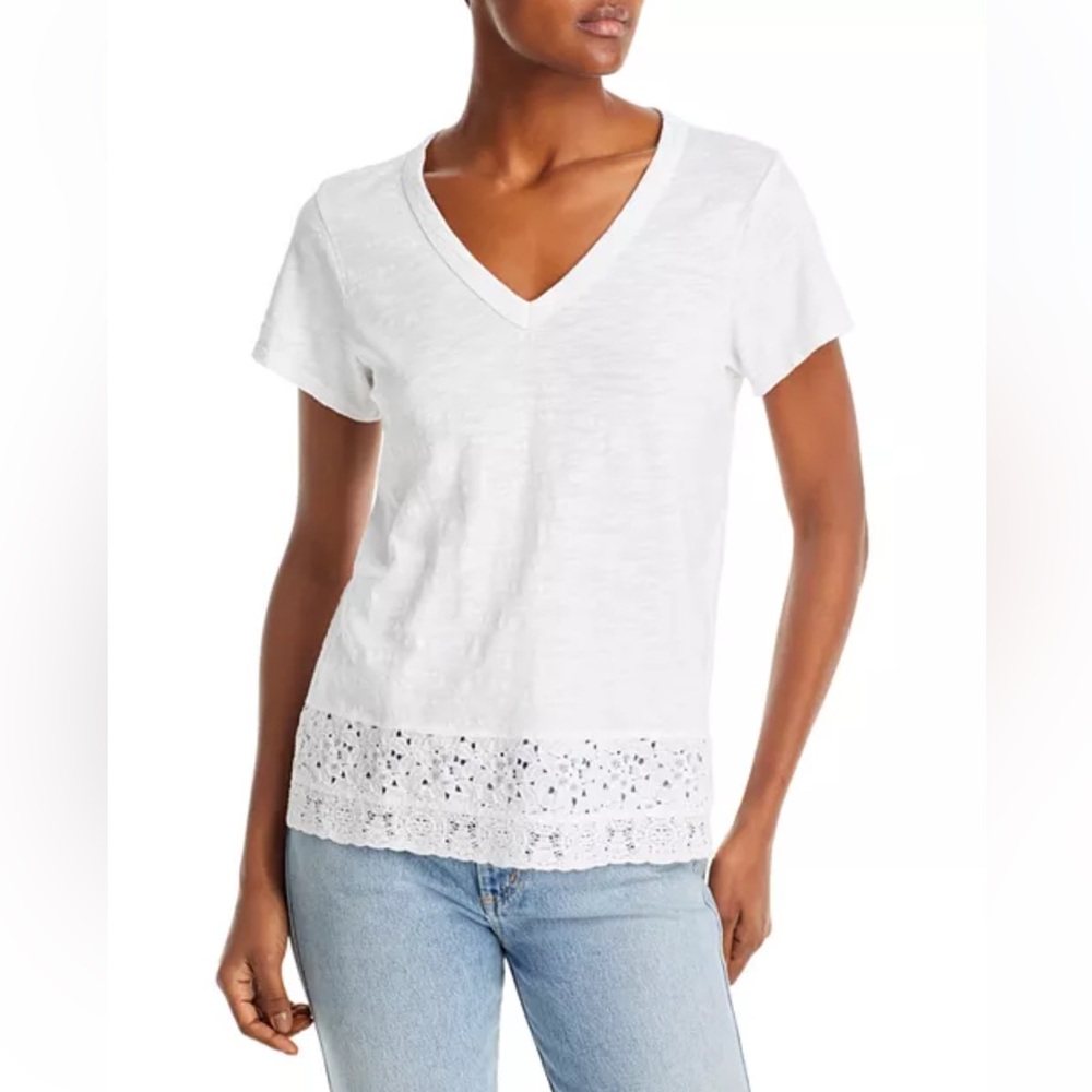 Wilt•White Lace Trim Baby Tee